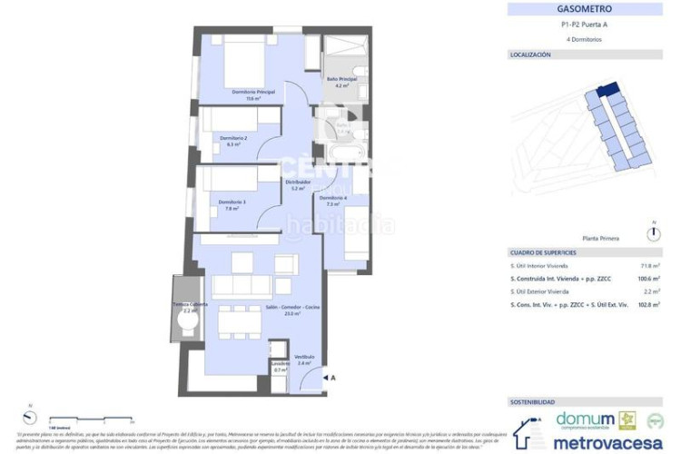 Piso nueva promoción obra nueva gasòmetre en Segle XX Terrassa