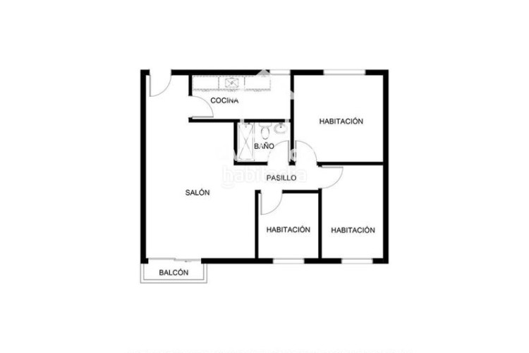 Piso  de 3 hab ocupado en ctra castellar, 490, en Terrassa
