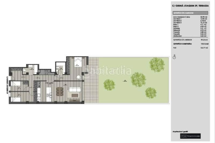 Planta baja  con jardin de 300m2 en Can Palet Terrassa