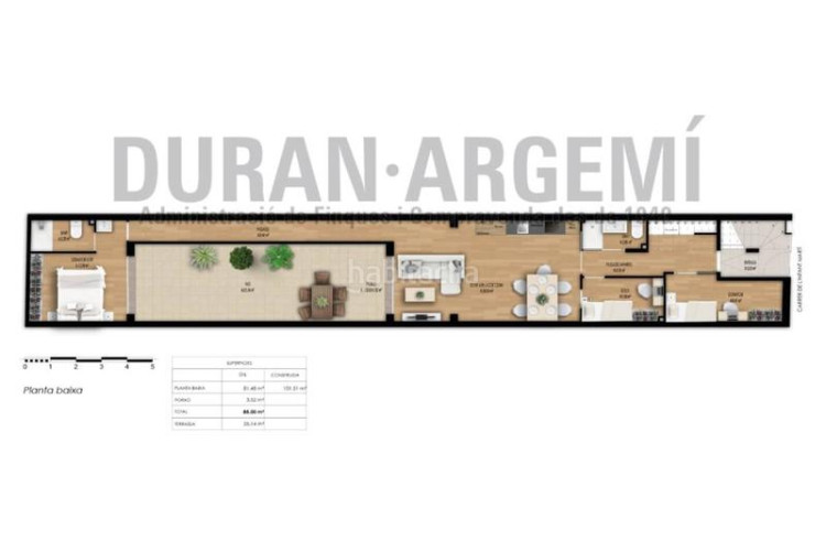 Piso bajos con patio en venta en ca naurell en Ca n'Aurell Terrassa