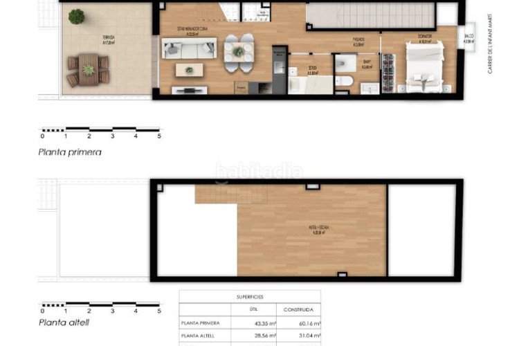 Dúplex obra nueva, duplex de 3 habitaciones y terraza en Terrassa