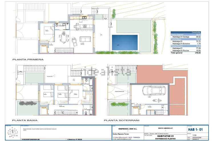 Chalet adosado en calle d'Amèrica