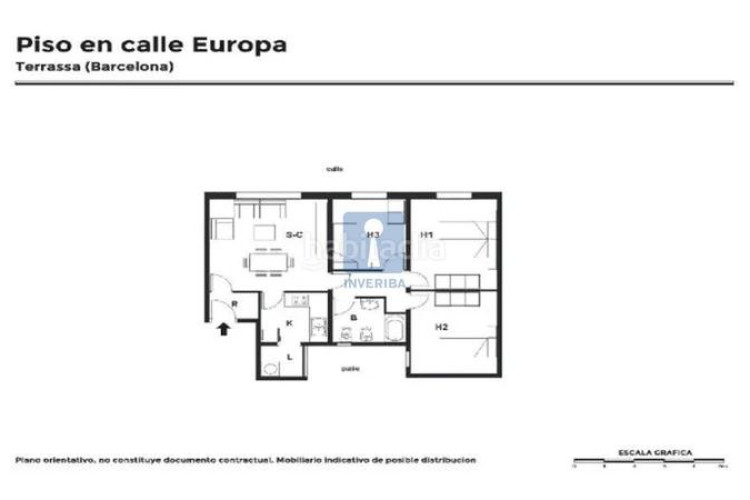 Piso inmueble ilegalmente okupado situado en la calle europa 4, esc. c, 52, , barcelona en Terrassa