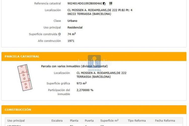 Piso inmueble ilegalmente okupado situado en la calle mossen angel rodamilans 222, bajos 4, , barcelona. en Terrassa