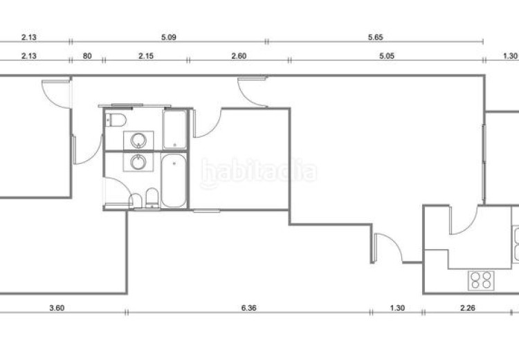 Piso vive en sant pere piso de 88 m con 3 habitaciones, 2 baños y salón luminoso. ubicación ideal cerca de todo en Terrassa
