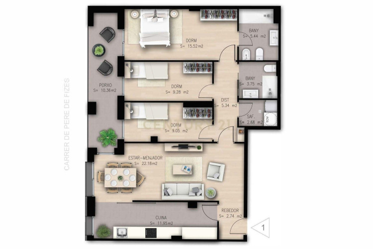 Carrer de Pere Fizes, 4, Terrassa, Spain, -1, Sant Pere