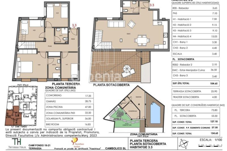 Dúplex luminosos dúplex con terraza con buenas vistas de 3 y 4 dormitorios en Terrassa