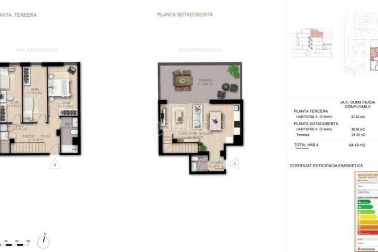 Dúplex en transversal 181 obra nova acabada i eficiència energètica a en Terrassa